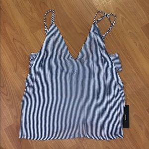 Lulus Striped Tie-Back Tank Top